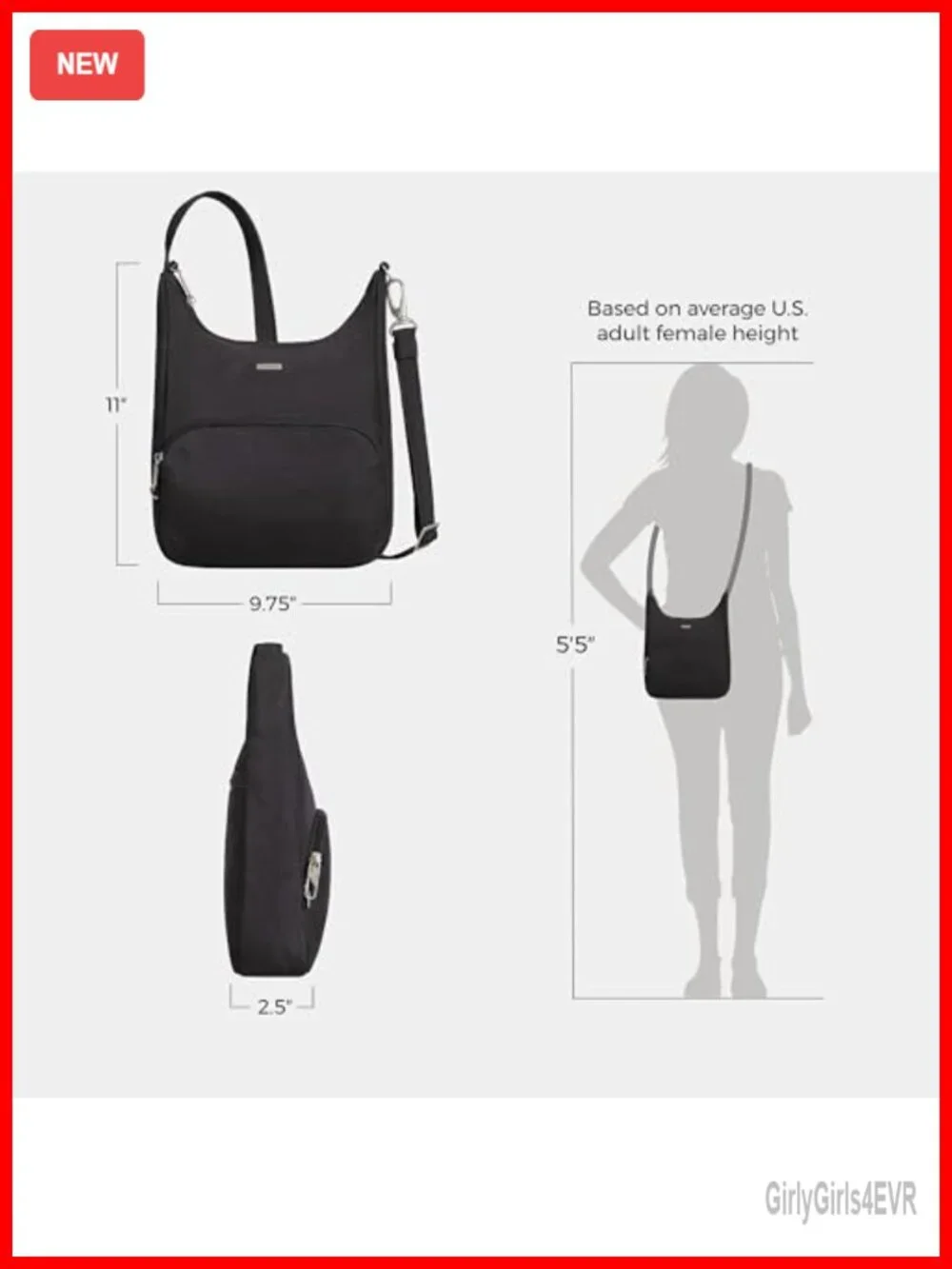 Anti-Theft Classic Essential Messenger Bag with RFID Blocking